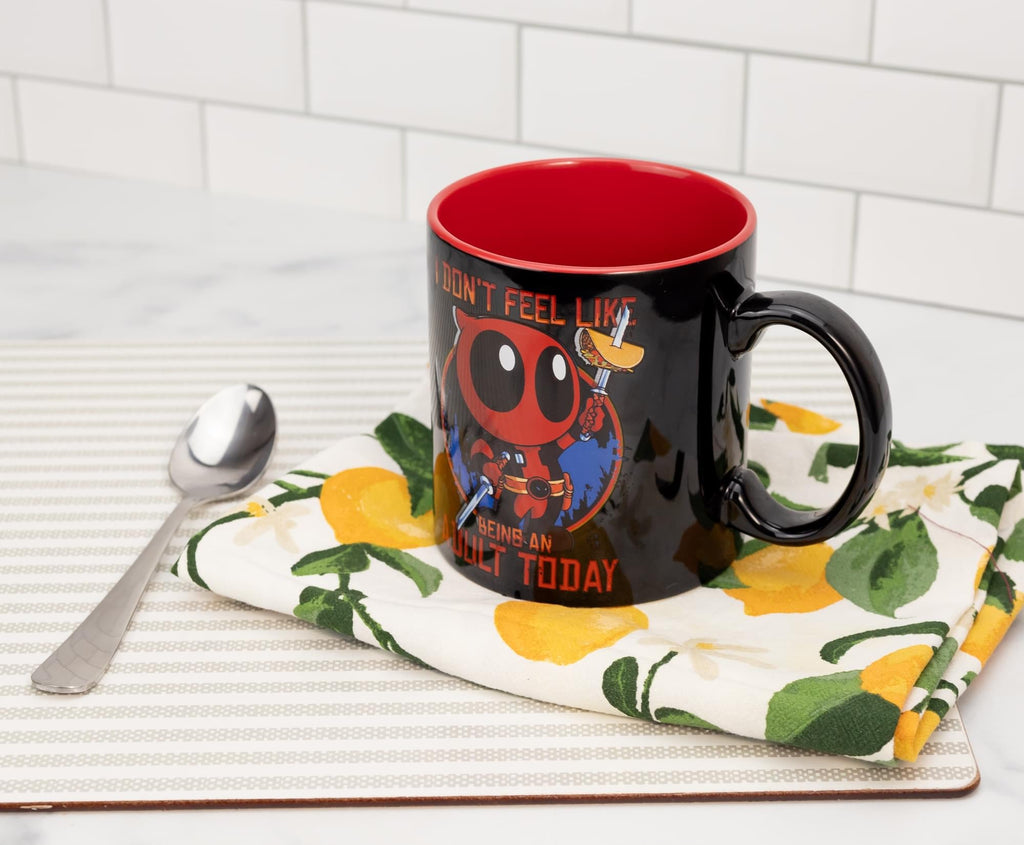 Marvel Deadpool "Don't Feel Like Being An Adult" Ceramic Mug | Holds 20 Ounces