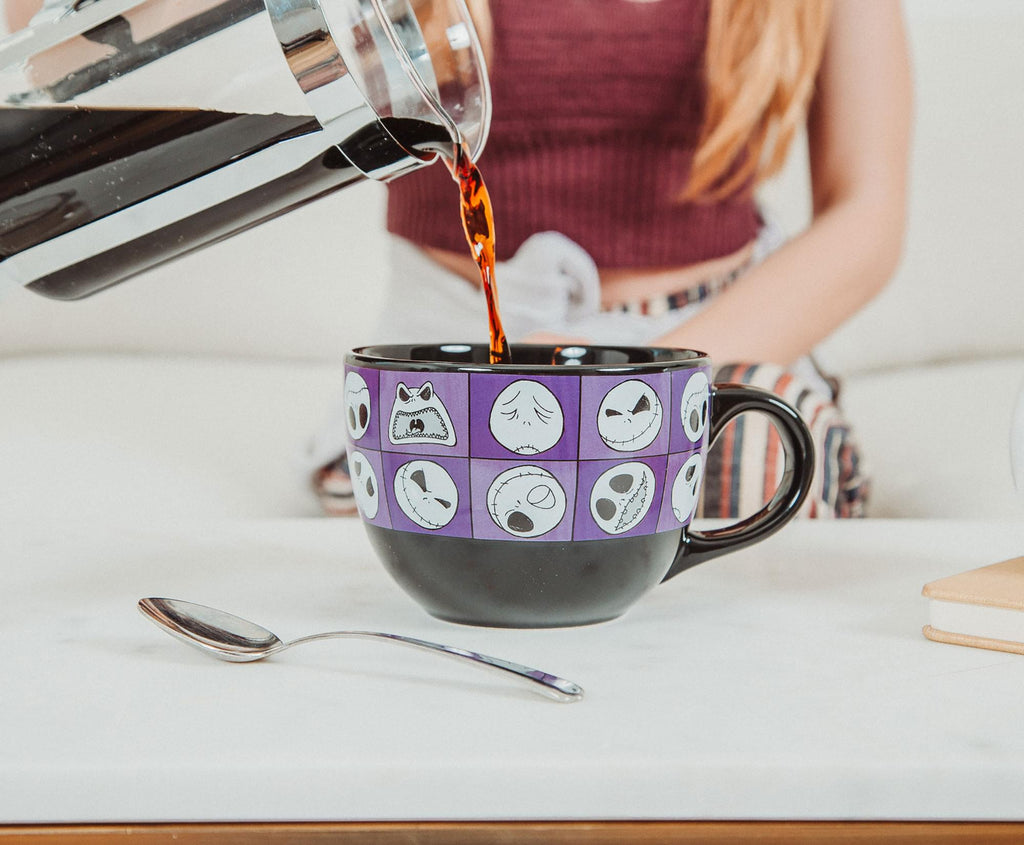 Disney Nightmare Before Christmas Jack Expressions Ceramic Soup Mug | 24 Ounces