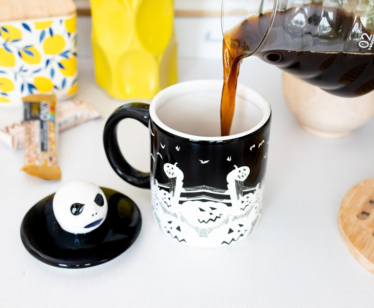 Disney The Nightmare Before Christmas Jack Ceramic Mug With Sculpted Lid