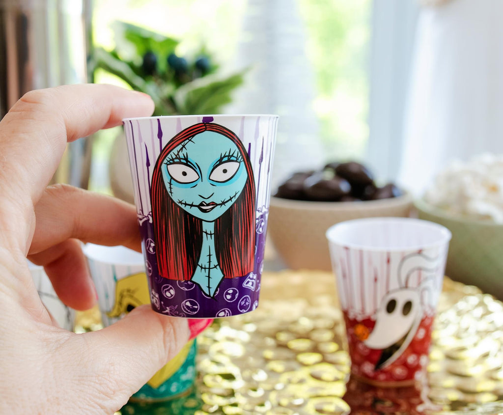 Disney The Nightmare Before Christmas Faces 2-Ounce Plastic Mini Cups | Set of 4