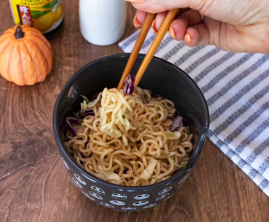 Disney The Nightmare Before Christmas Jack 20-Ounce Ramen Bowl with Chopsticks