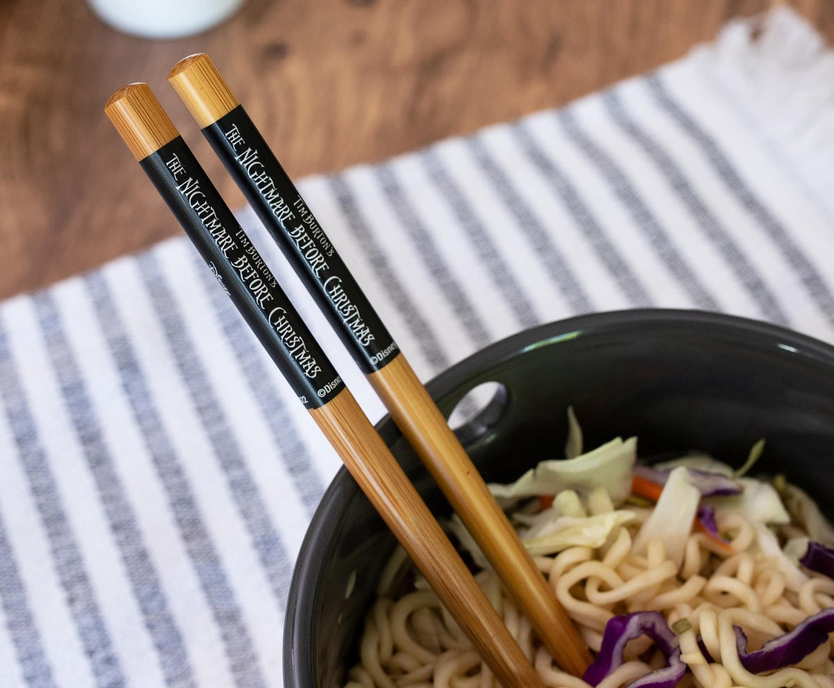 Disney The Nightmare Before Christmas Jack 20-Ounce Ramen Bowl with Chopsticks