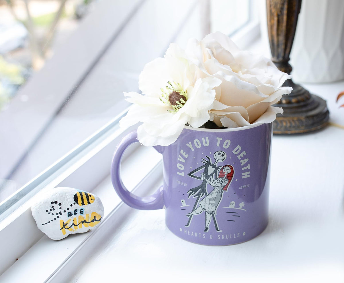 The Nightmare Before Christmas "Love You To Death" Ceramic Mug | Holds 20 Ounces