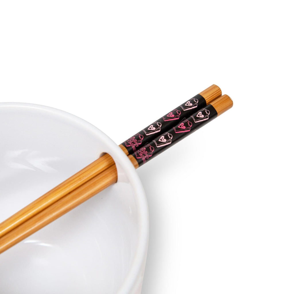 Disney The Nightmare Before Christmas Jack and Sally Ramen Bowl With Chopsticks