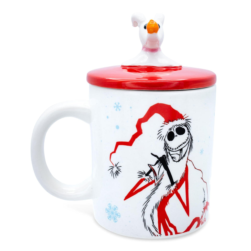 Disney The Nightmare Before Christmas Santa Jack Ceramic Mug With Sculpted Lid