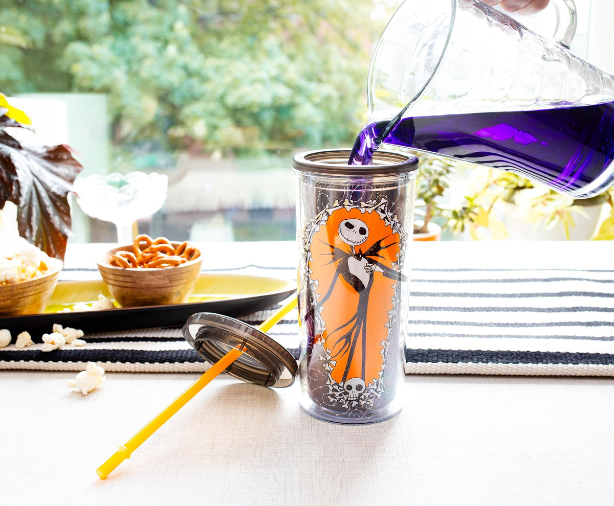 Disney The Nightmare Before Christmas Jack Carnival Cup With Lid and Straw