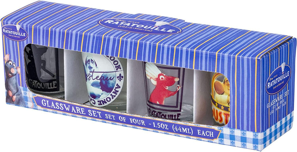 Disney Ratatouille 4 Piece 1.5oz Mini Glass Set