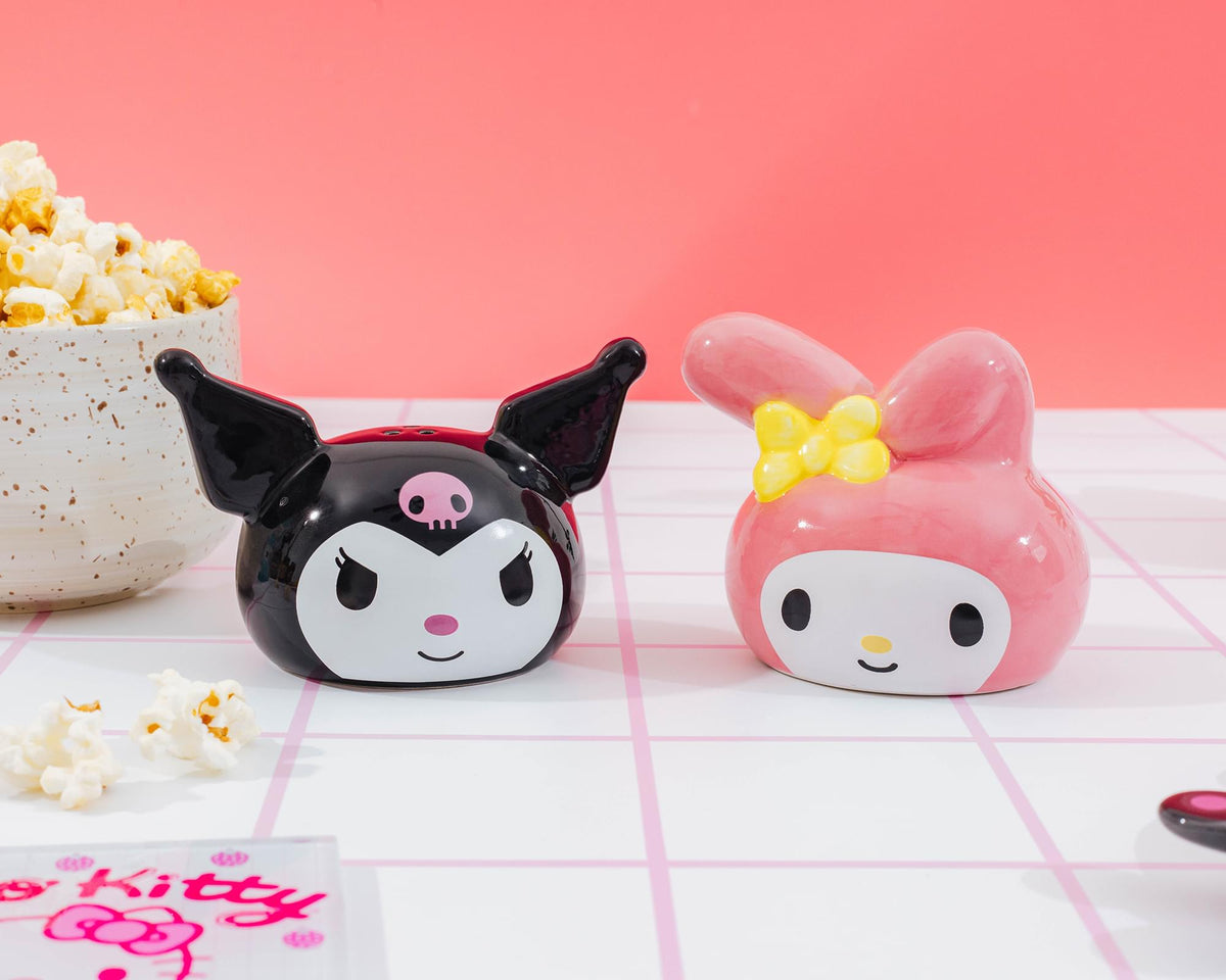 Sanrio My Melody and Kuromi Ceramic Salt and Pepper Shaker Set