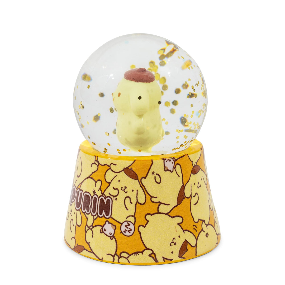 Sanrio Pompompurin Mini Light-Up Snow Globe | 3 Inches Tall