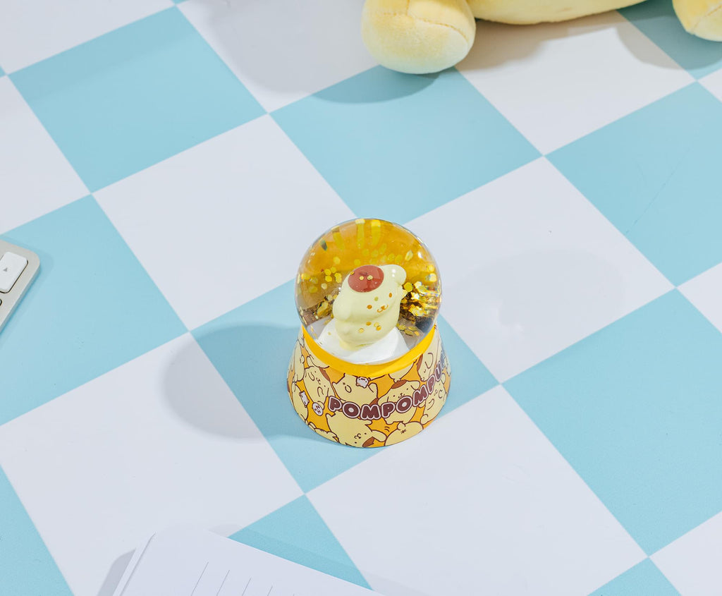 Sanrio Pompompurin Mini Light-Up Snow Globe | 3 Inches Tall