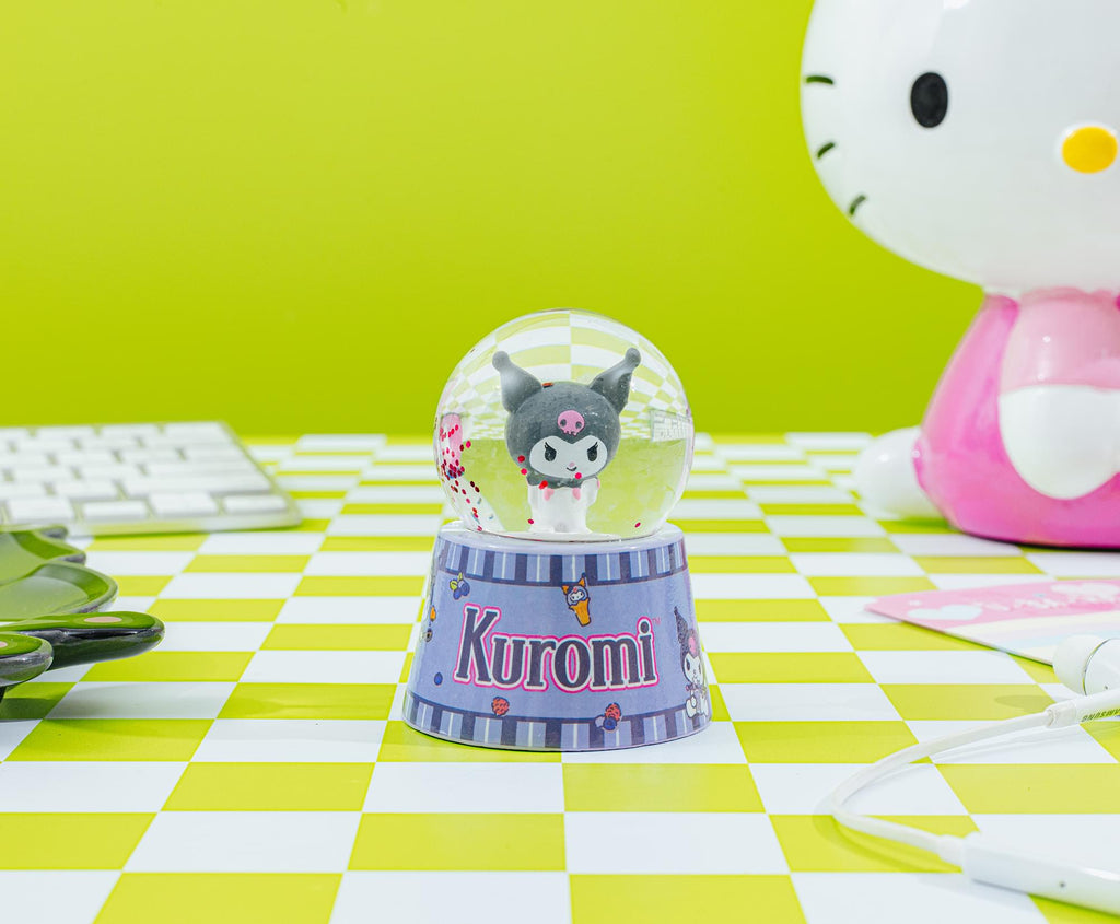 Sanrio Kuromi Mini Light-Up Snow Globe | 3 Inches Tall
