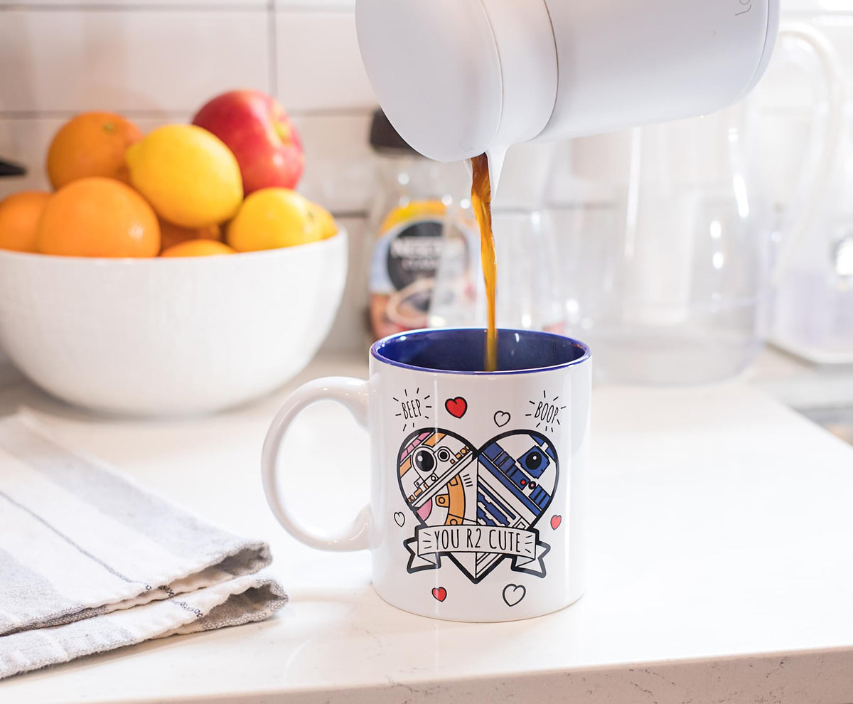 Star Wars "You R2 Cute" Ceramic Coffee Mug | Holds 20 Ounces | Toynk Exclusive