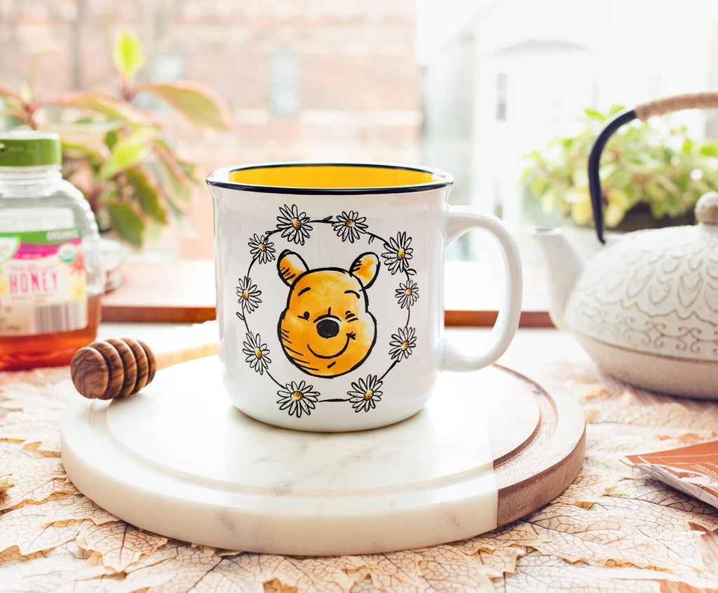 Disney Winnie the Pooh "Enjoy The Little Things" Ceramic Camper Mug | Holds 20 Ounces