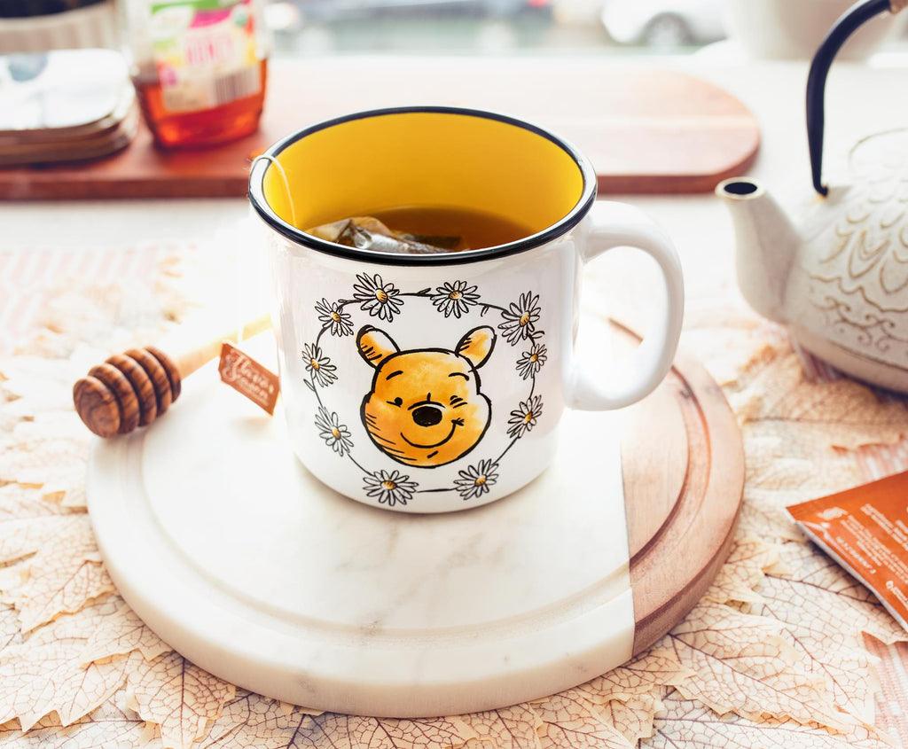 Disney Winnie the Pooh "Enjoy The Little Things" Ceramic Camper Mug | Holds 20 Ounces