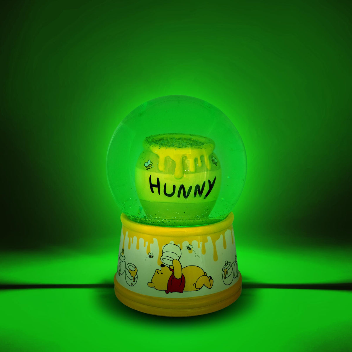 Disney Winnie The Pooh Hunny Pot Light-Up Snow Globe | 6 Inches Tall