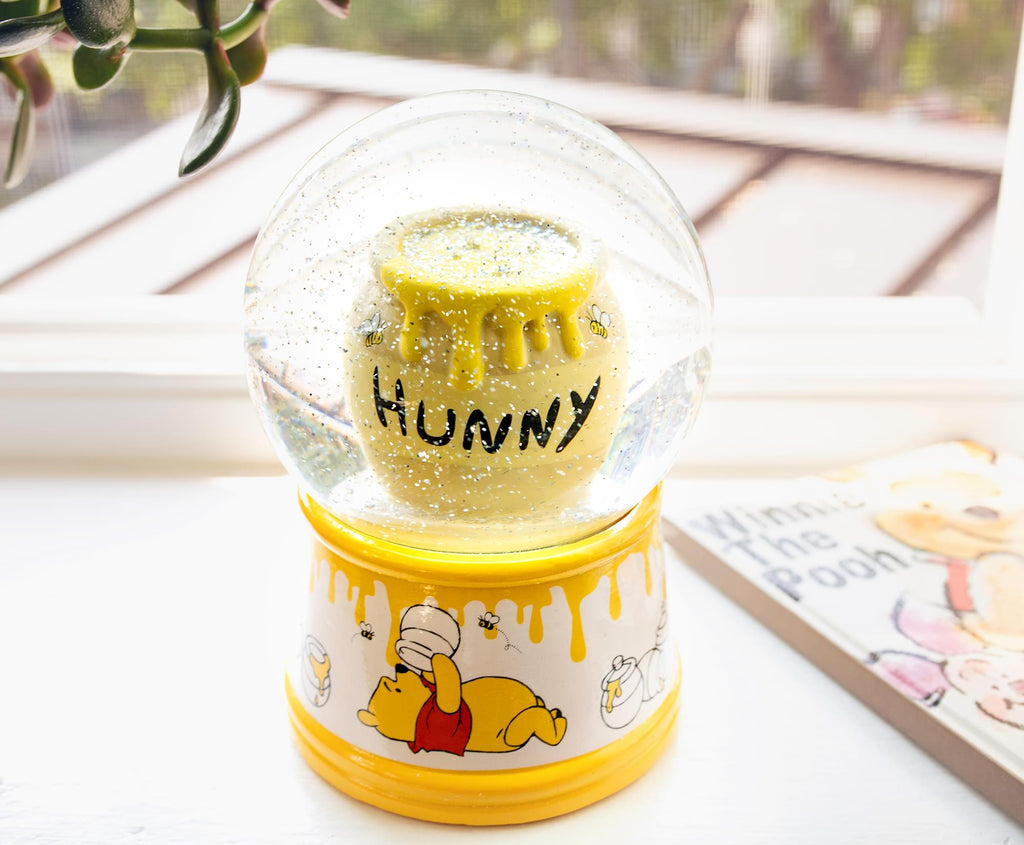 Disney Winnie The Pooh Hunny Pot Light-Up Snow Globe | 6 Inches Tall