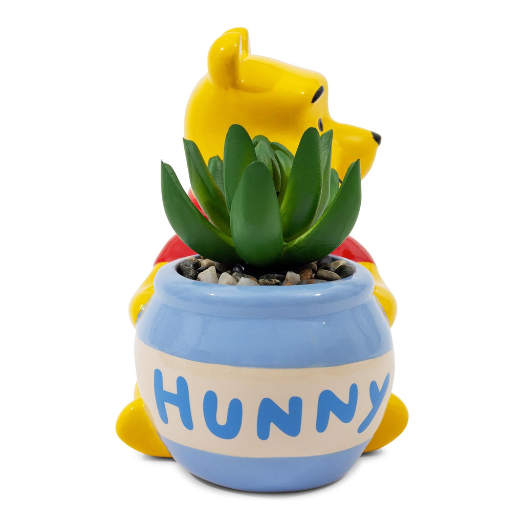 Disney Winnie the Pooh Hunny Pot Ceramic Mini Planter With Artificial Succulent