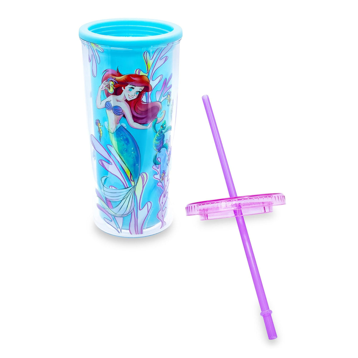 Disney The Little Mermaid Ariel and Friends Color-Changing Plastic Tumbler