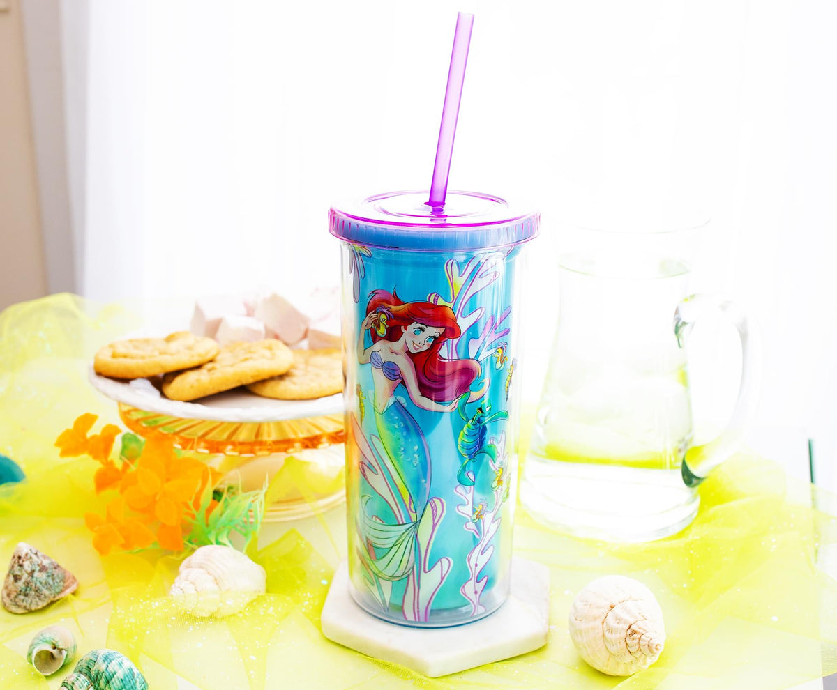 Disney The Little Mermaid Ariel and Friends Color-Changing Plastic Tumbler