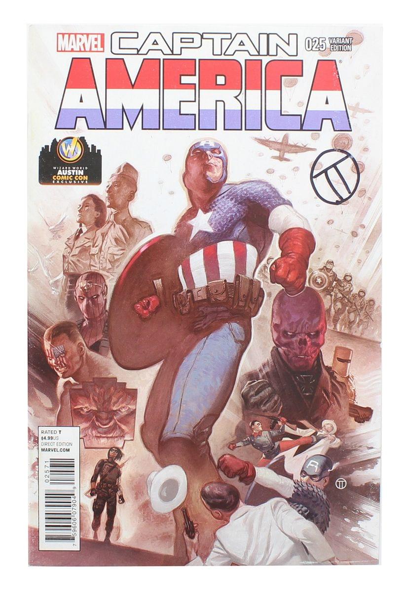 Marvel Comics Captain America #25 | WW Austin 2014 Cover | AUTOGRAPHED - Julian Tedesco