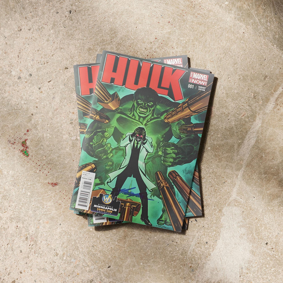 Marvel NOW! Hulk #1 | Minneapolis CC Color Cover | AUTOGRAPHED - Mike Grell