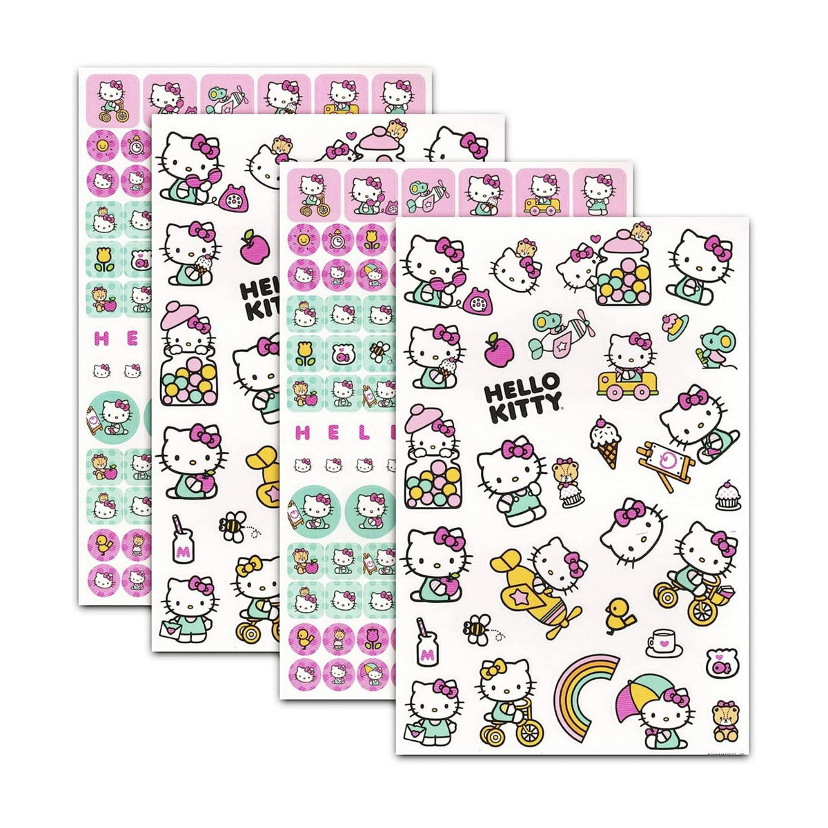 Sanrio Hello Kitty Pink 4 Sheet Sticker Pad | 200+ Stickers