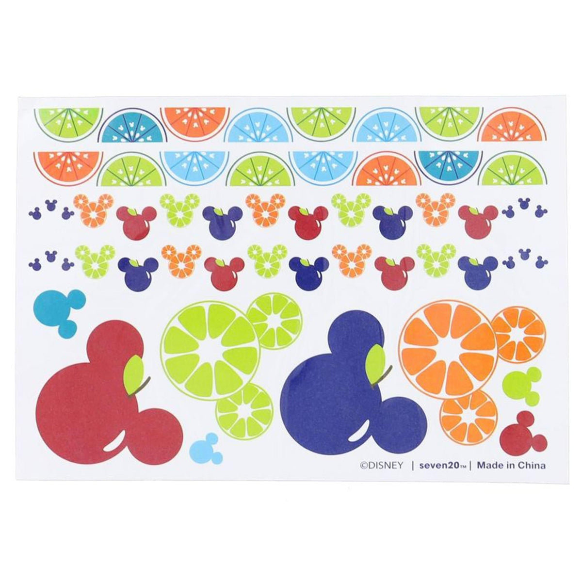 Disney Mickey Mouse Fruit Temporary Tattoos | 48 Count