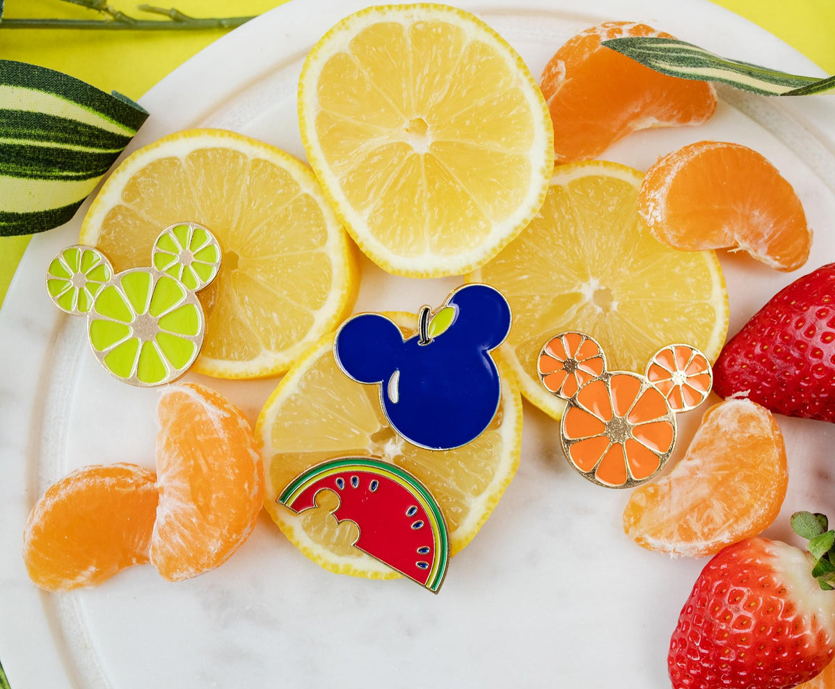 Disney Mickey Mouse Fresh Fruit 4-Piece Enamel Pin Set