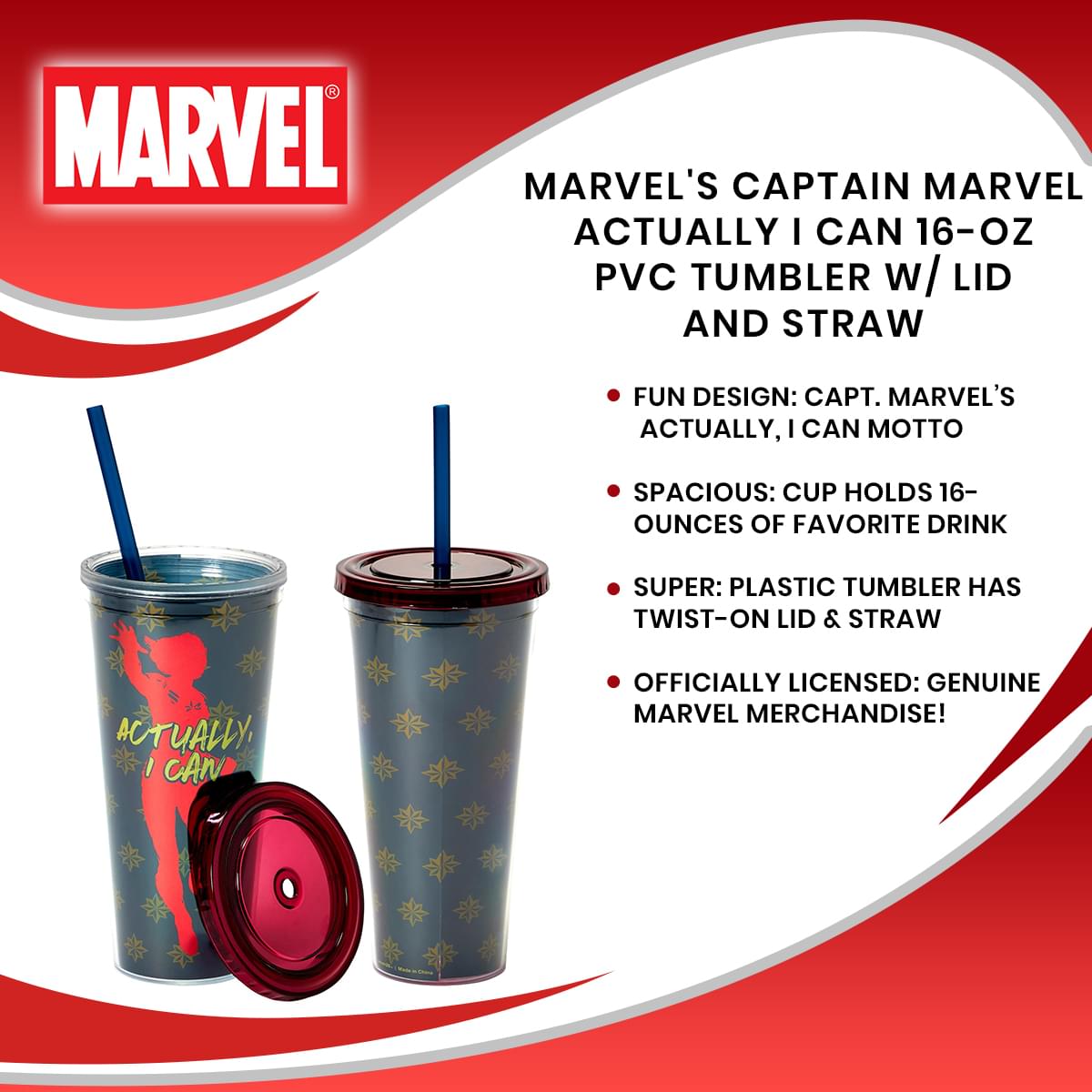 Marvel Studios Captain Marvel “Actually I Can” Carnival Cup