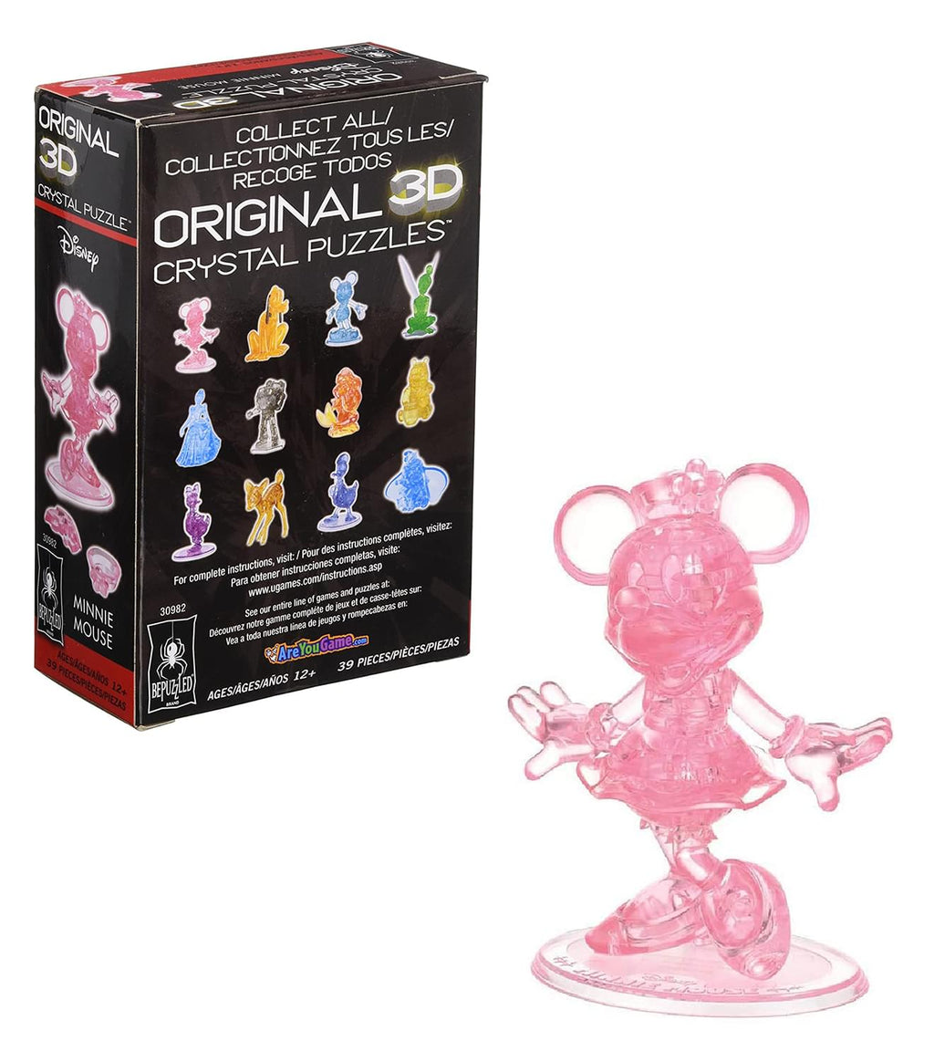 Disney Minnie Mouse 43 Piece 3D Crystal Jigsaw Puzzle | Pink