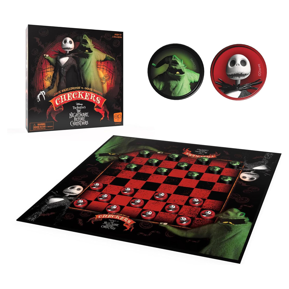 Disney Nightmare Before Christmas Checkers Game