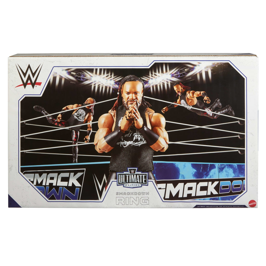 WWE Smack Down Wrestling Ring and WWE Ultimate Edition Jacob Fatu Figure
