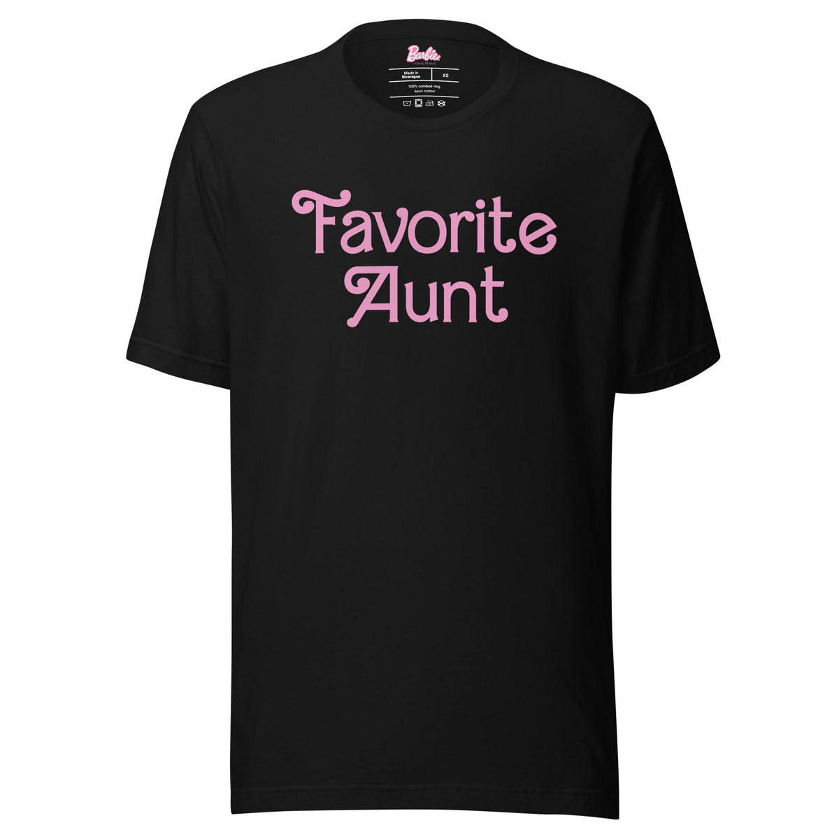 Barbie Favorite Aunt Black T-Shirt